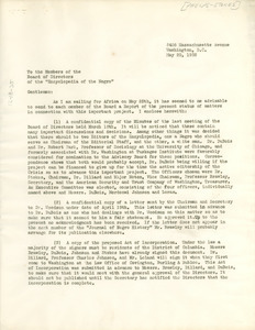 Letter from Phelps-Stokes Fund to members of the board of directors of the Encyclopedia of the Negro