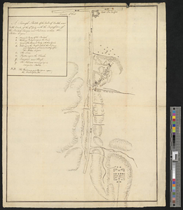 A rough sketch of the field of battle, near Turtle Creek, of the 9th July, with the disposition of the British troops, and Indians, when the action began