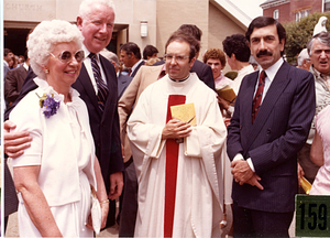 Fr. Eusebio Silva with church members