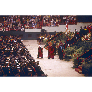 Beginning of recessional at 1965 commencement