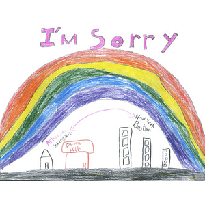 "Iʻm Sorry" rainbow card from a student at Parsons Hills Elementary School (Springdale, Arkansas)