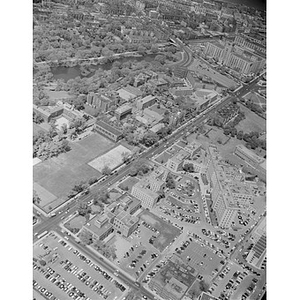 Beth Israel Hospital, right, Brookline Avenue from Longwood Avenue to Sears area, Arnold and Company, Boston, MA