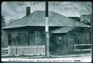 Female Seminary, Main Street, Saugus, 1822