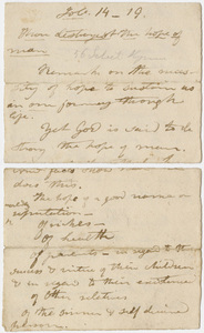 Edward Hitchcock sermon notes, 1825 March