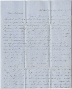 Orra White Hitchcock and Emily Hitchcock letter to Edward Hitchcock, Jr., 1853 February 13