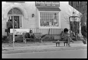 Photographs of people on campus, in Amherst, and at UMass, 1973 April 7