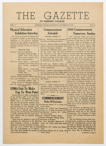 The gazette of Amherst College, 1943 October 22