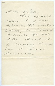 Emily Dickinson letter to unknown recipient