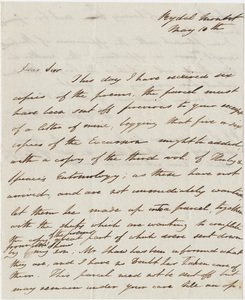 William Wordsworth letter to Messrs. Longman, May 10