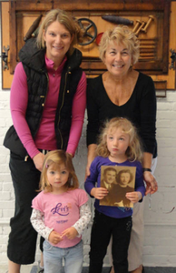 Jen Samaras, Joyce Samaras, Audrey Samaras, and Caroline Samaras at the Lowell Mass. Memories Road Show