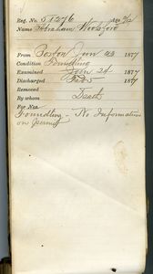 Tewksbury Almshouse Intake Record: Woolsford, Abraham