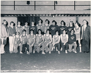 WHS seniors of the 1974-1975 indoor track team