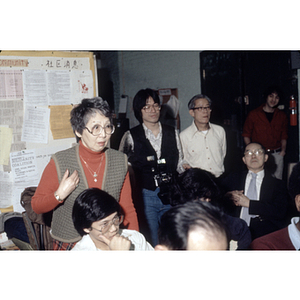 Seated guests at an International Women's Day event