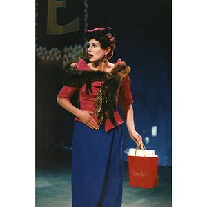 Female cast member in the Department of Theatre's 1997 production of "Guys and Dolls"