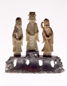 Carved Group of Three Priests