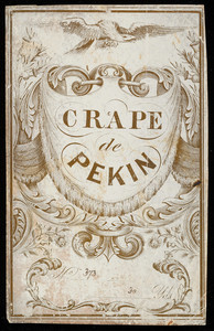 Label for Crape de Pekin, fabric, location unknown, undated