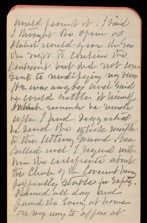 Thomas Lincoln Casey Notebook, September 1888-November 1888, 93, would [illegible] it. I said