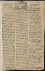 The Boston-Gazette, and Country Journal, 22 June 1767