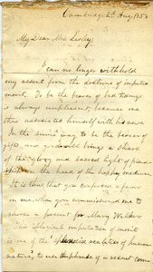 Letter from Benjamin Smith Lyman to Mrs. Lesley