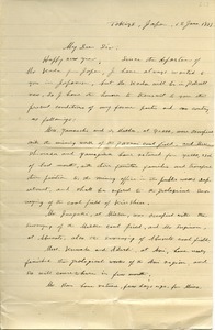 Letter from Shogo Nishiyama to Benjamin Smith Lyman