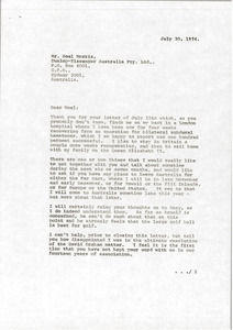 Letter from Mark H. McCormack to Noel Morris