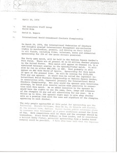 Memorandum from David Rogers to IMC Executive Staff Group