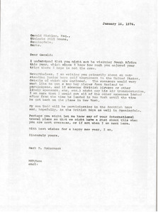 Letter from Mark H. McCormack to Gerald Micklem