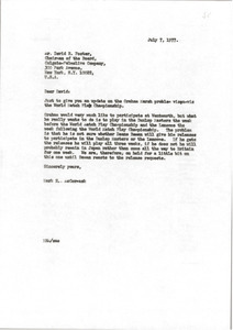 Letter from Mark H. McCormack to David R. Foster