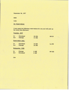 Memorandum from Judy A. Chilcote to Mark H. McCormack