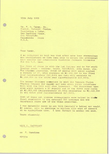 Letter from Mark H. McCormack to F. D. Tatum