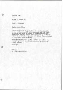 Memorandum from Mark H. McCormack to Arthur J. Lafave Jr.