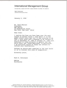 Letter from Mark H. McCormack to Dick Ebersol