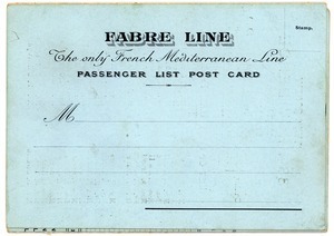 Ocean liner passenger list