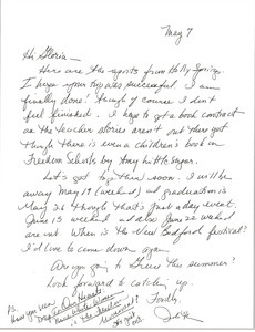 Letter from Judith Hudson to Gloria Xifaras Clark