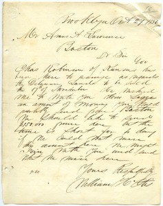 Letter from William H. Otis to Amos Adams Lawrence