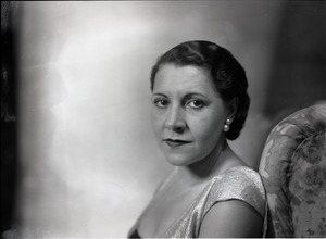 Mrs. Carl Miller (?), portrait, seated
