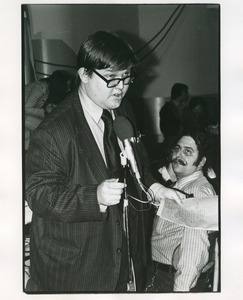 Douglas Ireland at microphone