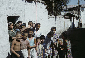 Children in a doorway