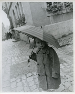 Young girl with umbrella