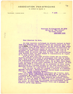 Letter from Isaac Beton to W. E. B. Du Bois