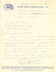 Letter from Elizabeth E. Lemon to W. E. B. Du Bois