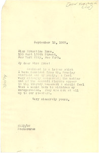 Letter from W. E. B. Du Bois to New York Public Library, 135th St. Branch