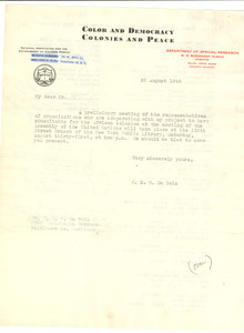 Form letter from W. E. B. Du Bois to unidentified correspondent