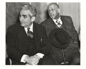 W. E. B. Du Bois sitting with Jean Marinello