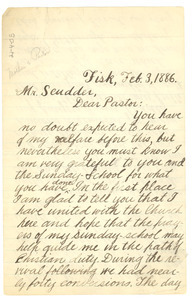 Letter from W. E. B. Du Bois to Rev. Scudder