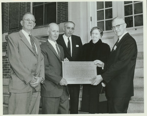 Plaque presentation in honor of Arthur Bourne