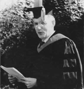 Ray Ethan Torrey in academic robes