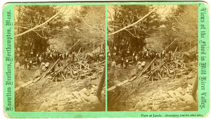 No. [95]. View at Leeds: Workmen searching for bodies near Cook's dam