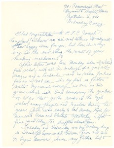 Letter from Judy G. Wood Langland to Joseph Langland