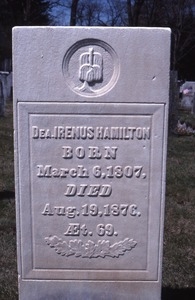 Lyme (New Hampshire) gravestone: Hamilton, Iremus (d. 1876)